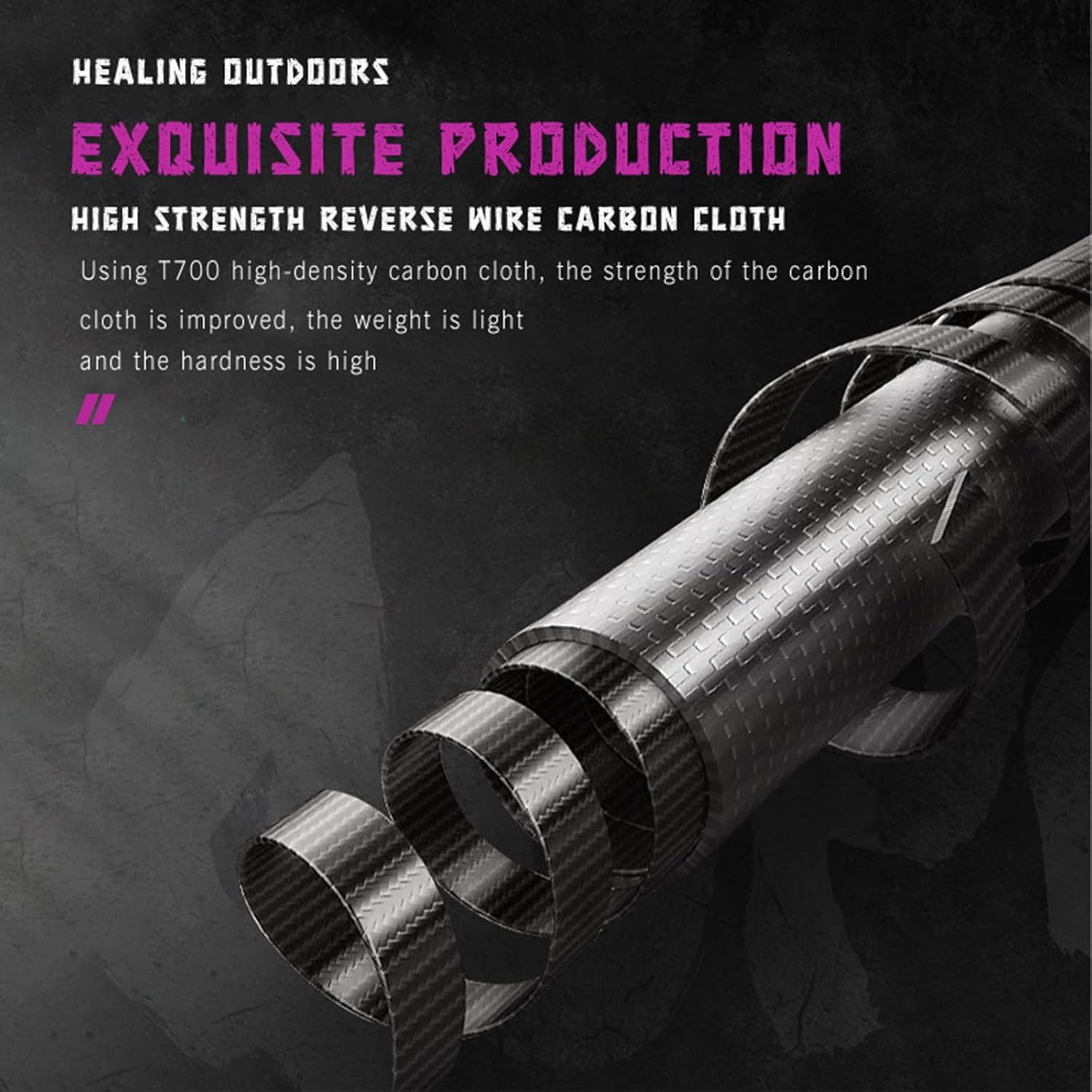 Carbon Fiber Billiard Cue, Playing Cue with 11.8mm Head, 1/2 Professional Billiard Cue, 58’ with 8-Tooth Connector for Billiard Enthusiasts