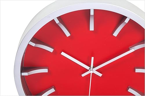 Miniatura 3 de Kiera Grace Bold - Reloj de pared redondo diseño moderno rojo 120 x 120in color rojo