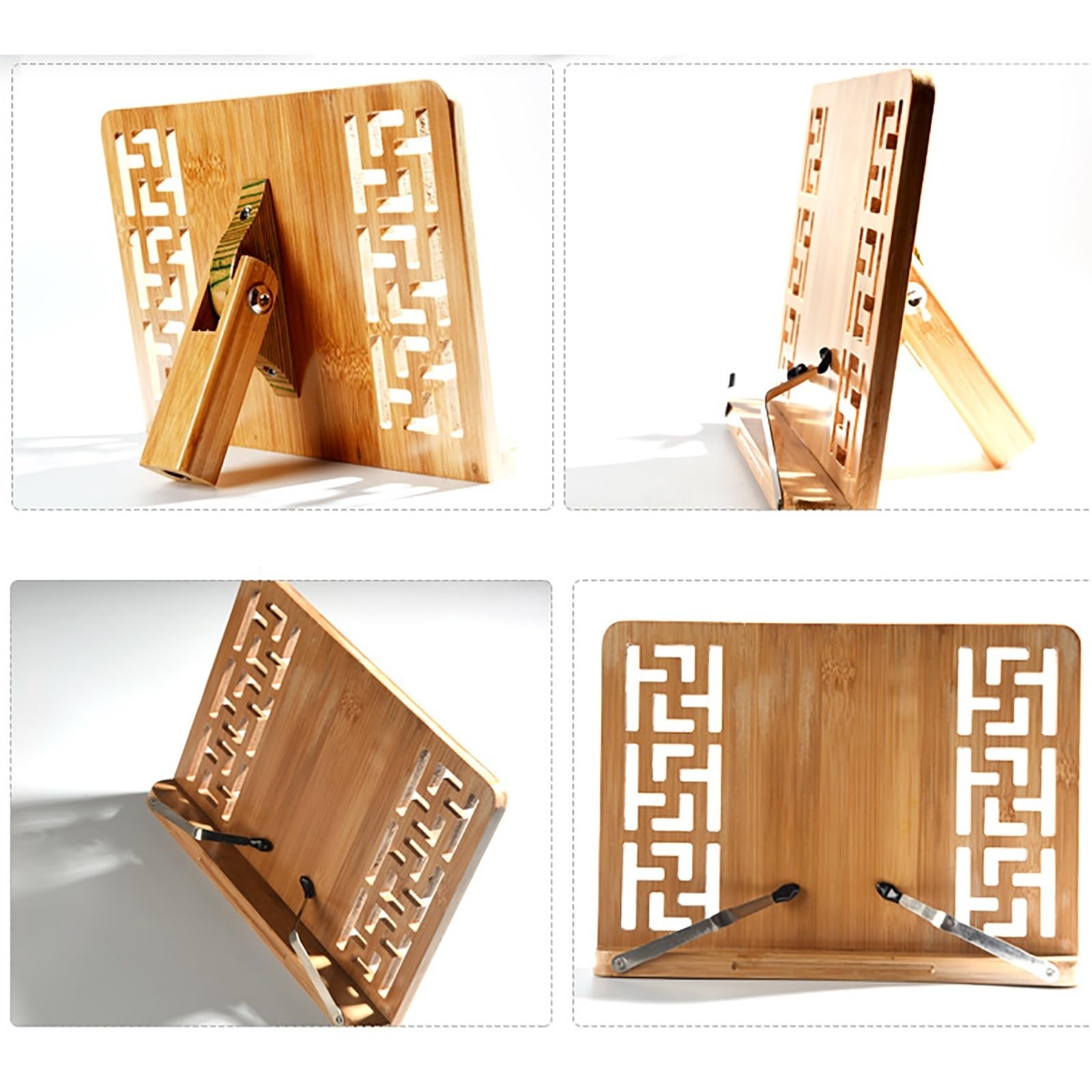 Soporte para Atril para Partituras Atril de bambú for partituras, Soporte de Escritorio for partituras, Estante de Soporte for partituras elevable Soporte con Altura Ajustable
