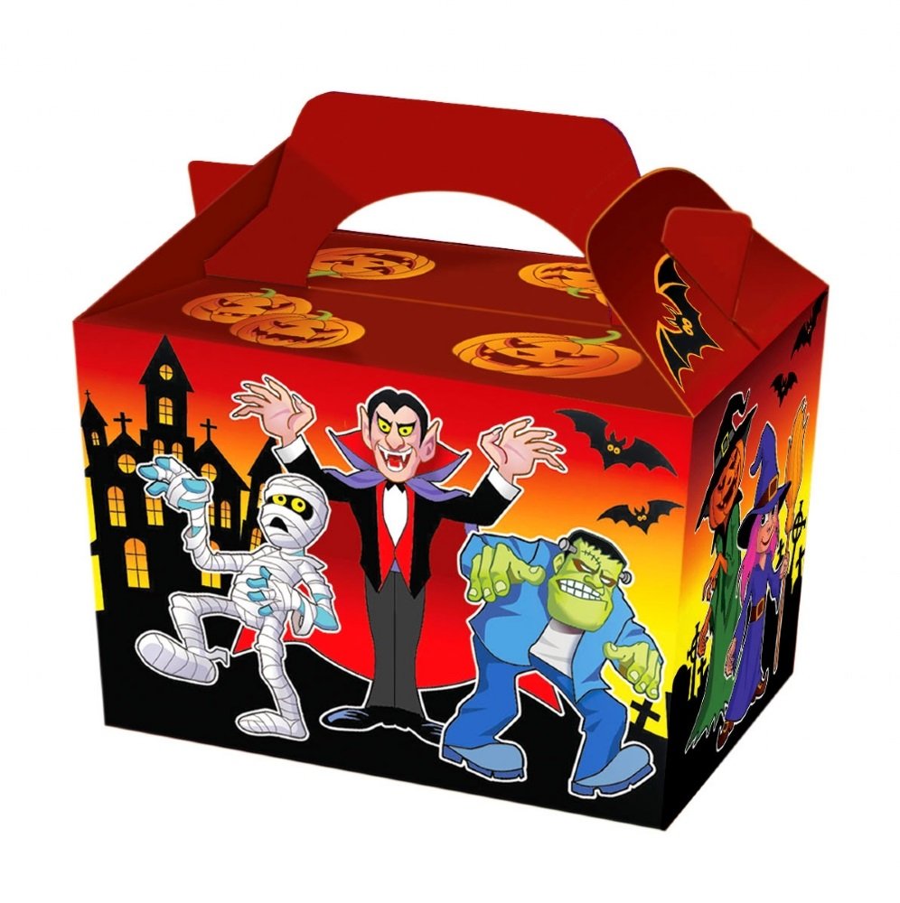 Mustbebonkers Each Halloween Spooky Party Food Boxes - Trick Or Treat Sweet Meal Box Bag (30 Boxes)