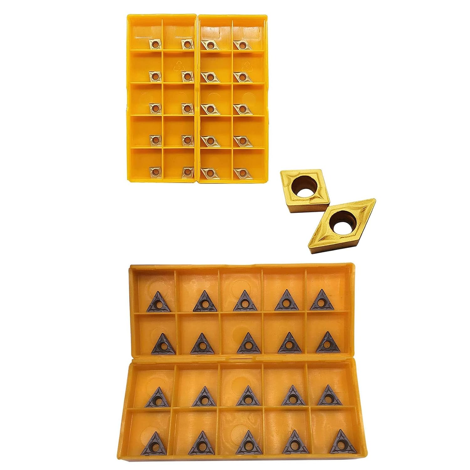 10pcs CCMT060204 and DCMT070204 + 20pcs TCMT110204 indexable carbide turning insert