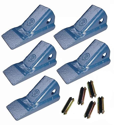 H&L Tooth Company 23SP - Dientes de cucharón de retroexcavadora fabricados con hoja forjada + 23FP Flexpins (paquete de 5) para Deere, Case, JBC y