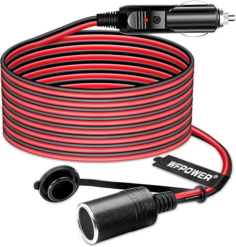 Miniatura 7 de WFPOWER Enchufe de cable de extensión de 12 V24 V con abrazadera de batería, clips de cocodrilo de batería de 16 AWG, abrazadera de clip a enchufe