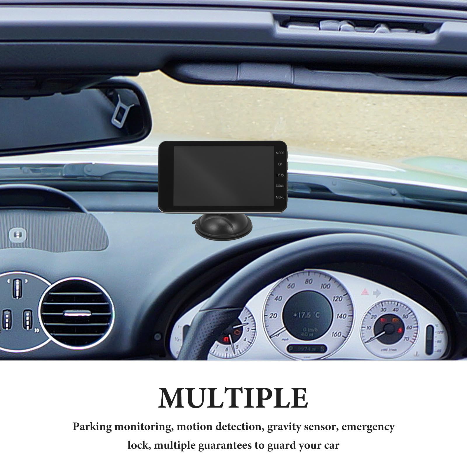 Videocamera Auto a Doppio Obiettivo 5mp Schermo HD 170° Nero