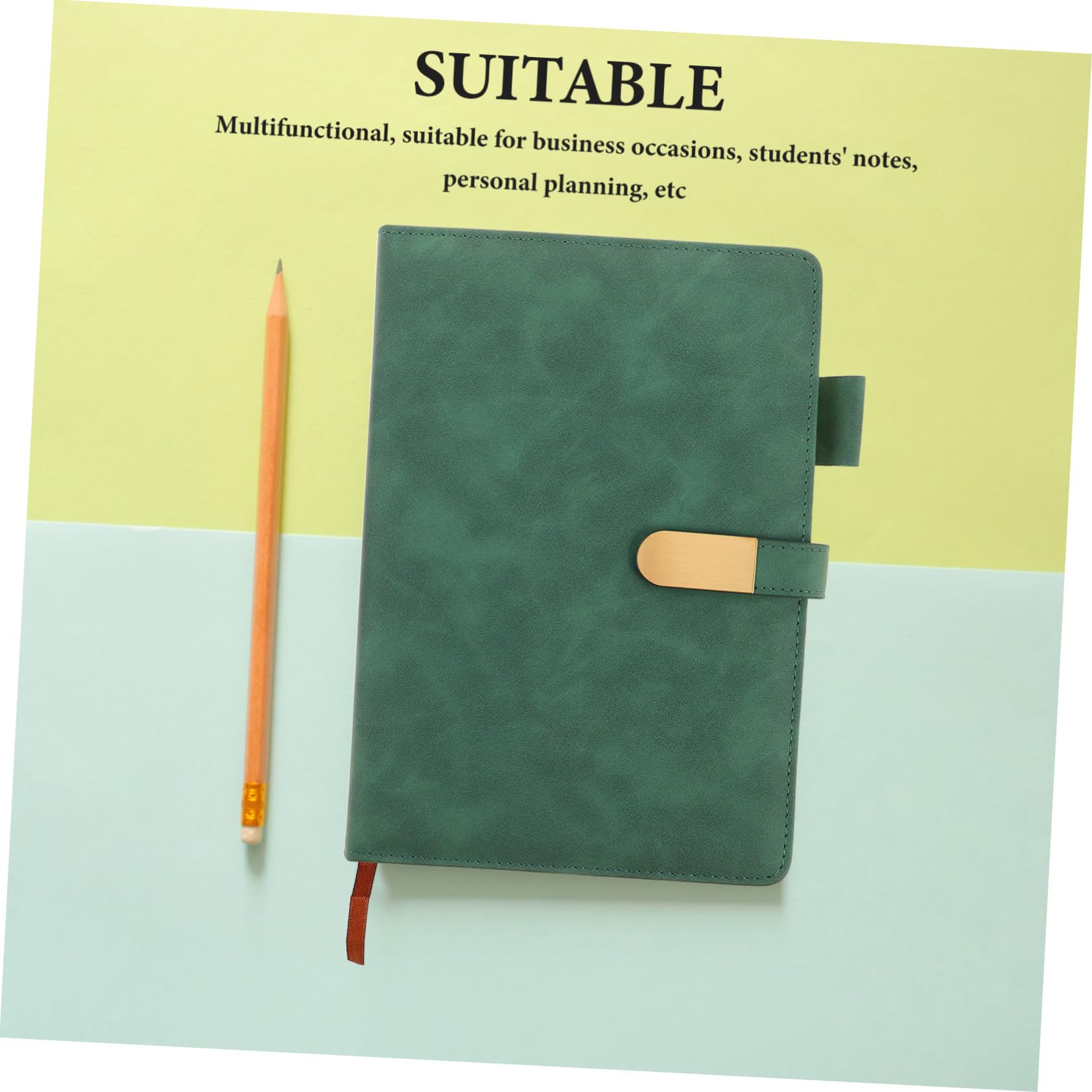 DOITOOL Cuaderno de Diario de Negocios A5 Verde con Bolígrafo y Caja | Cuaderno de Notas de Reuniones, Papel de Escritura Suave, Decoracion Colegio, Material de Oficina y Escolar