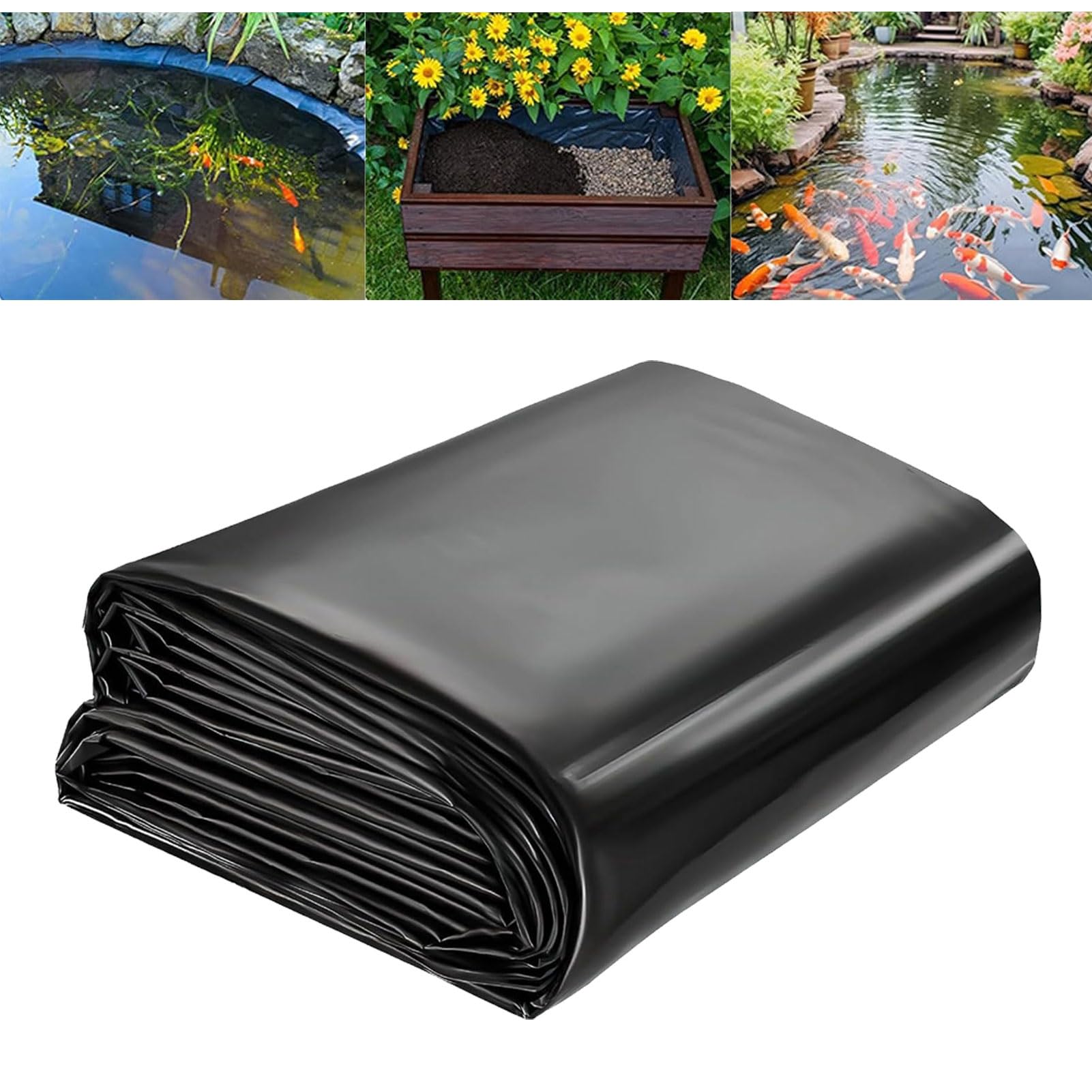 Sous-couche d'étang en PEHD bâche étanche 10x12m pour bassin de carpes koï