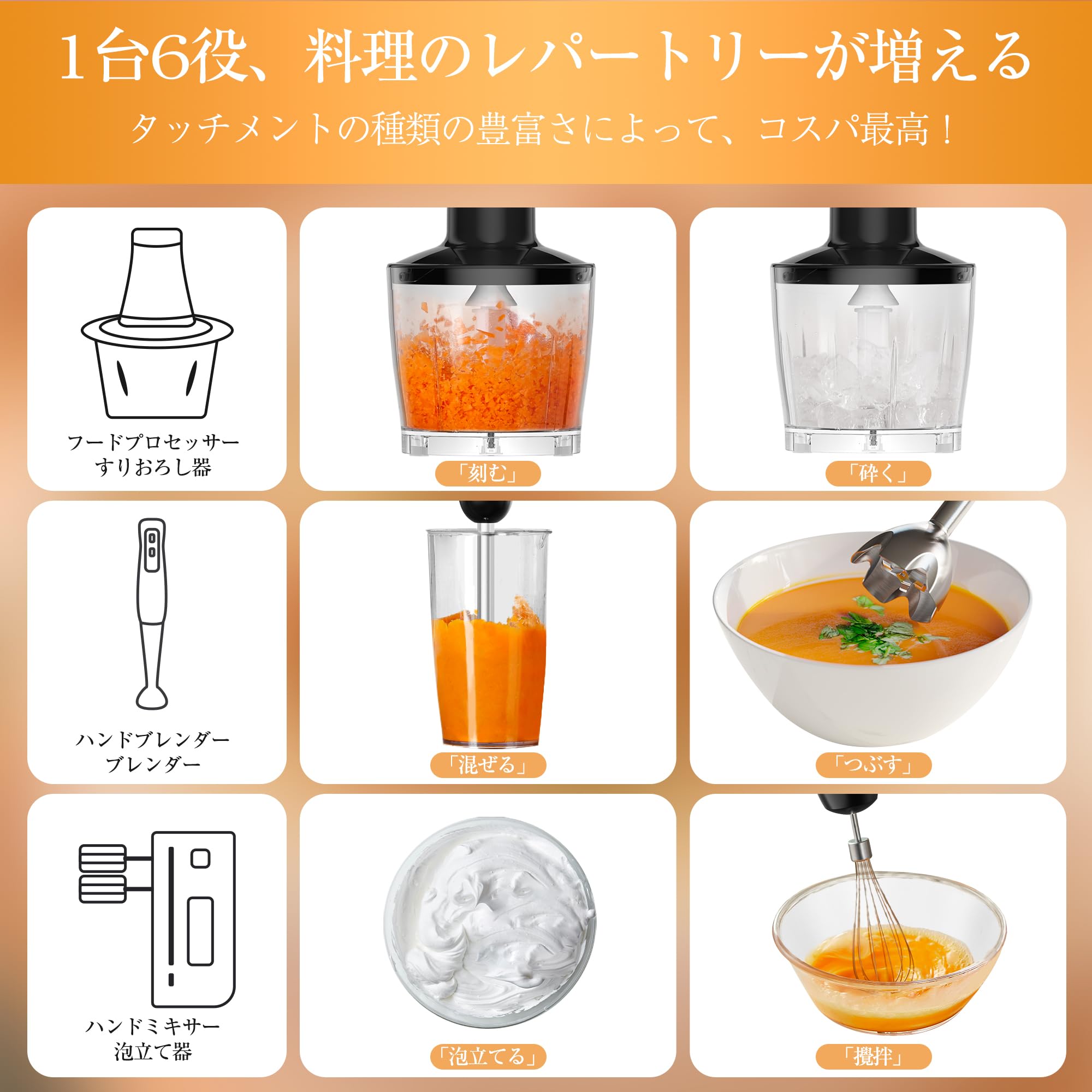 Amazon.co.jp: QOOQOOGE(クークージ) ハンドブレンダー 離乳食