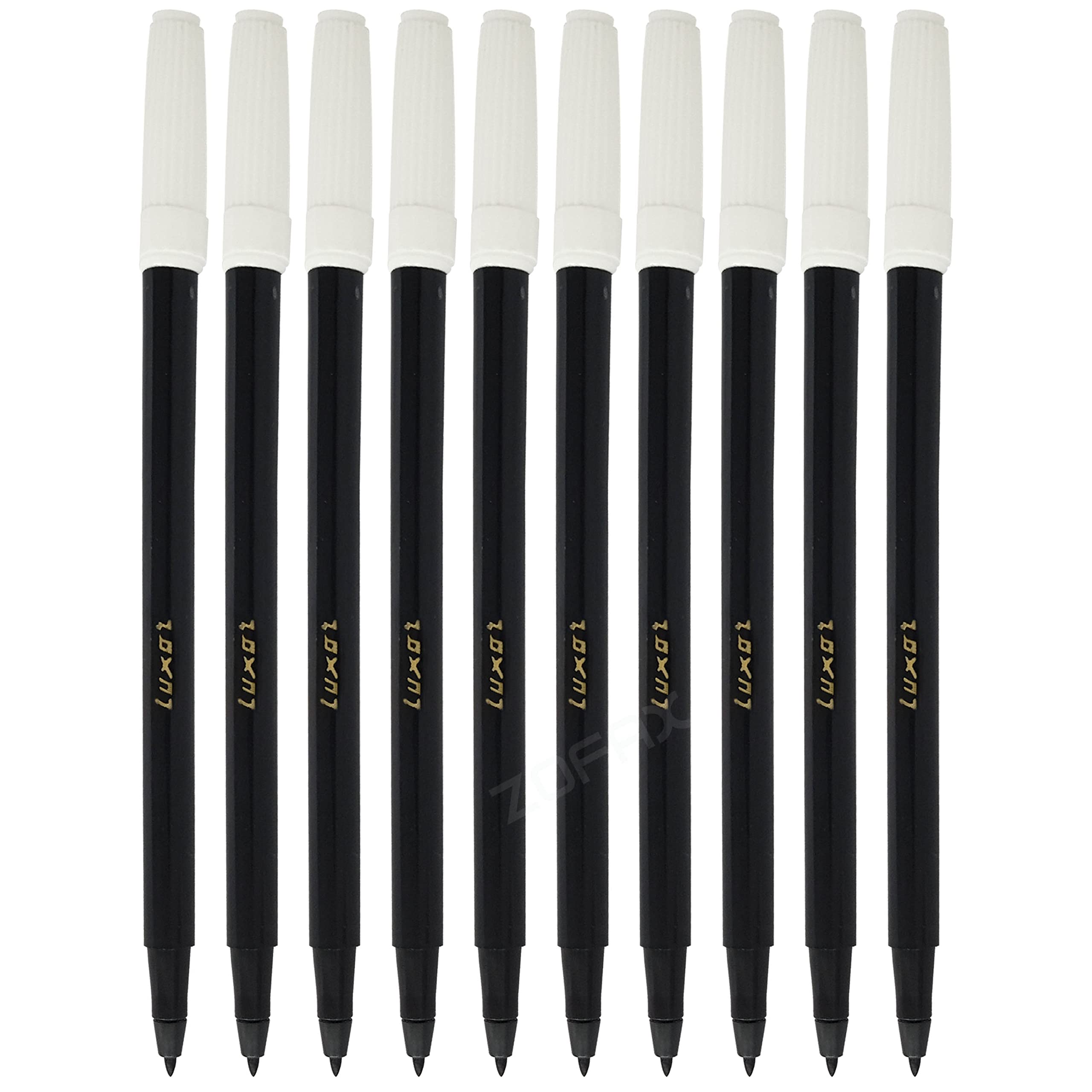 LUXOR Fineliner Pens, BLACK, Fine Point, Pack of 50, Multi Value Pack for School Home Use, Smooth Writing, iZOFAX