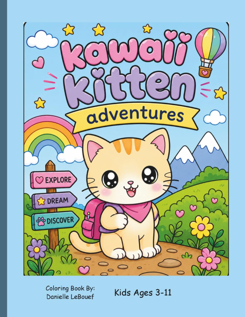 Kawaii Kitten Adventures: A Cute, fun & adventurous coloring book for kids