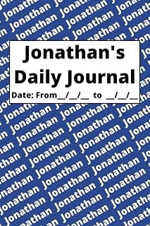 Independently published Personalized Daily Journal - Jonathan: Blue cover
