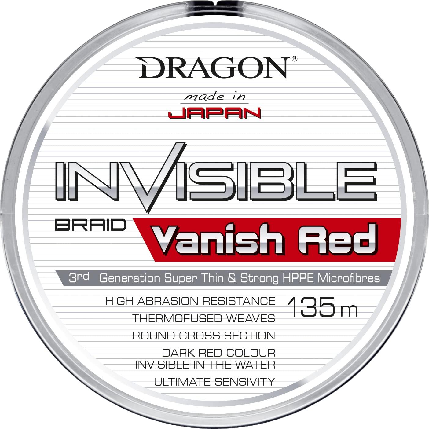 POWERPRO VERMILLION RED 135m 0.06mm - 0.23mm Braided Line Tresse Made in USA EUR 18,84 - FR