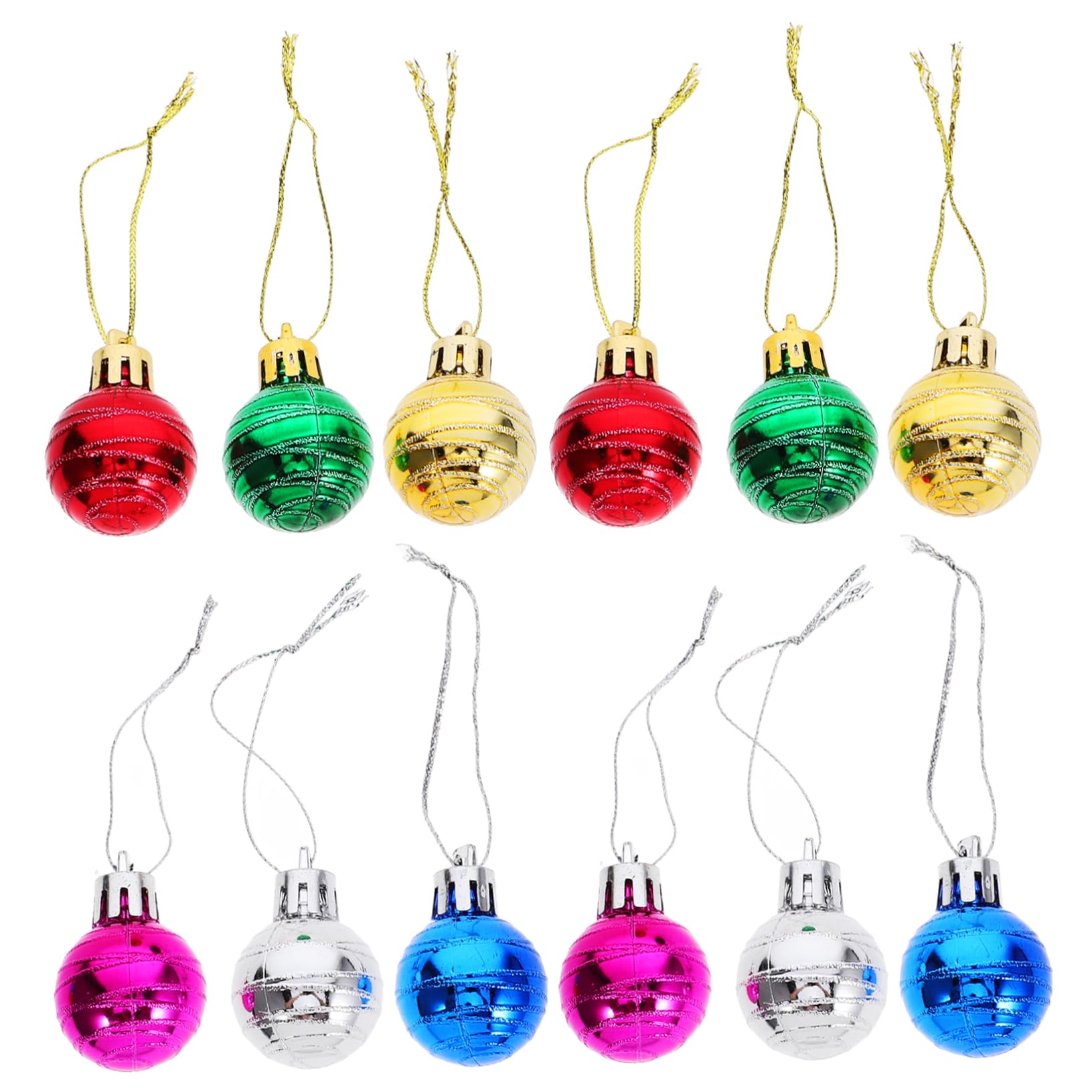 TOPBATHY 12stücke Hängende Weihnachtsbaumkugeln Christbaumkugeln Innendekoration Für Fenster Türen Zäune Geländer Partydekorationen Weihnachtsdekorationen