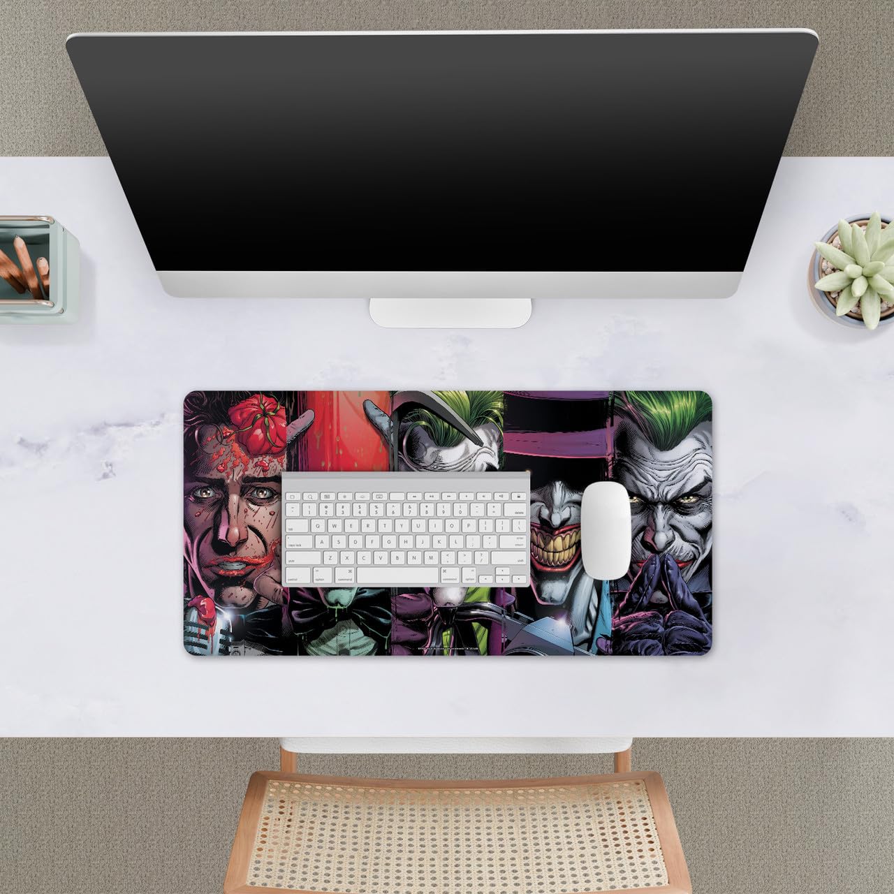Head Case Designs sous Licence Officielle Batman DC Comics Joker Logos Et Bandes Dessinées 23.62 x 11.81 x 0.12 inches (600 x 300 mm) - L Tapis De Souris pour Jeux Bureau PC Clavier