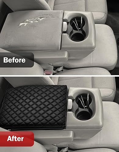 Miniatura 7 de KBH Funda para consola central de automóvil para Ford F150 2004-2010 402040 asiento de salto dividido, cojín de consola, protector de apoyabrazos,