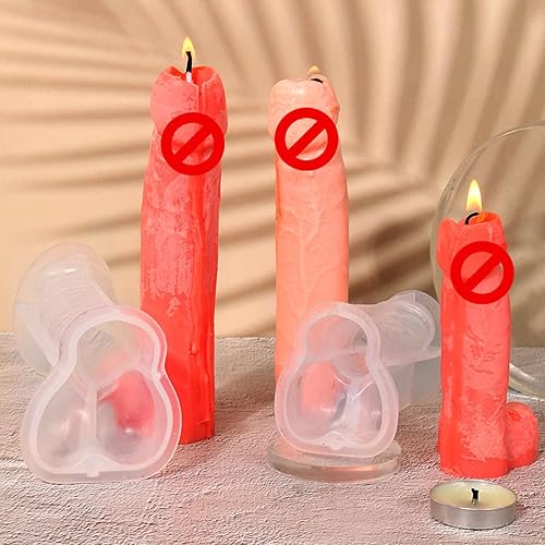 Miniatura 5 de Molde de vela genital para hombre, para hacer velas, 3D para hombre, cera genital, molde para velas, velas de jabón hechas en casa, tipo B, 5.9 in