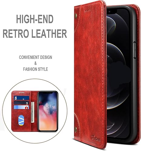 Miniatura 21 de SINIANL Funda de piel compatible con iPhone 13 Pro Max, iPhone 13 Pro Max, con cierre magnético, ranuras para tarjetas, funda para iPhone 13 Pro Max