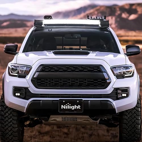 Miniatura 9 de Nilight Barra de luz LED marina, luces de navegación de 42 pulgadas, combo de inundación de punto blanco curvado, ponton, barco, cubierta, muelle,