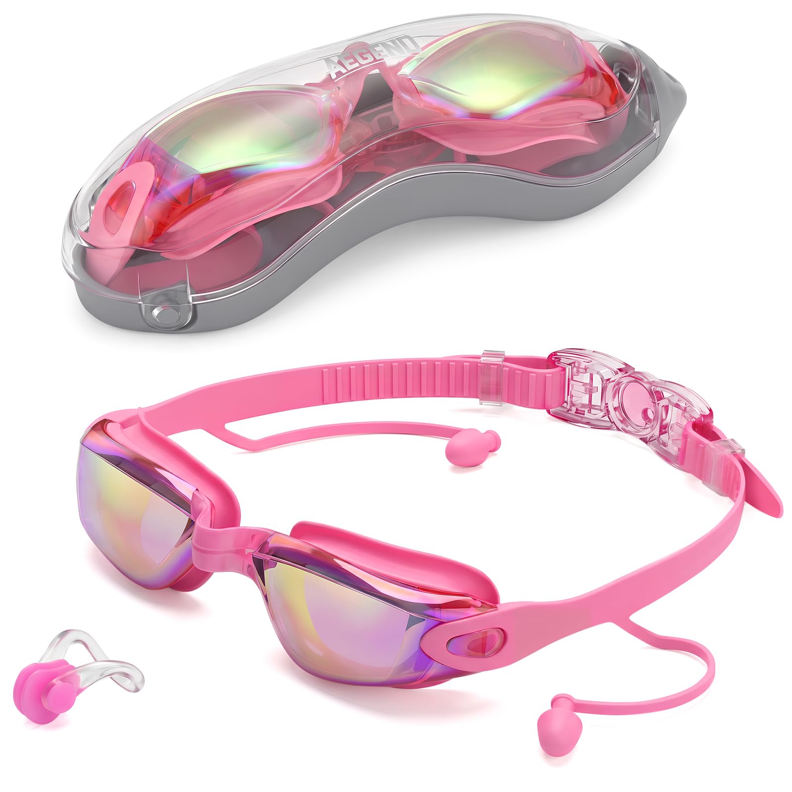 Aegend Swim Goggles, Swimming Goggles No Leaking Full Protect Adult Youth