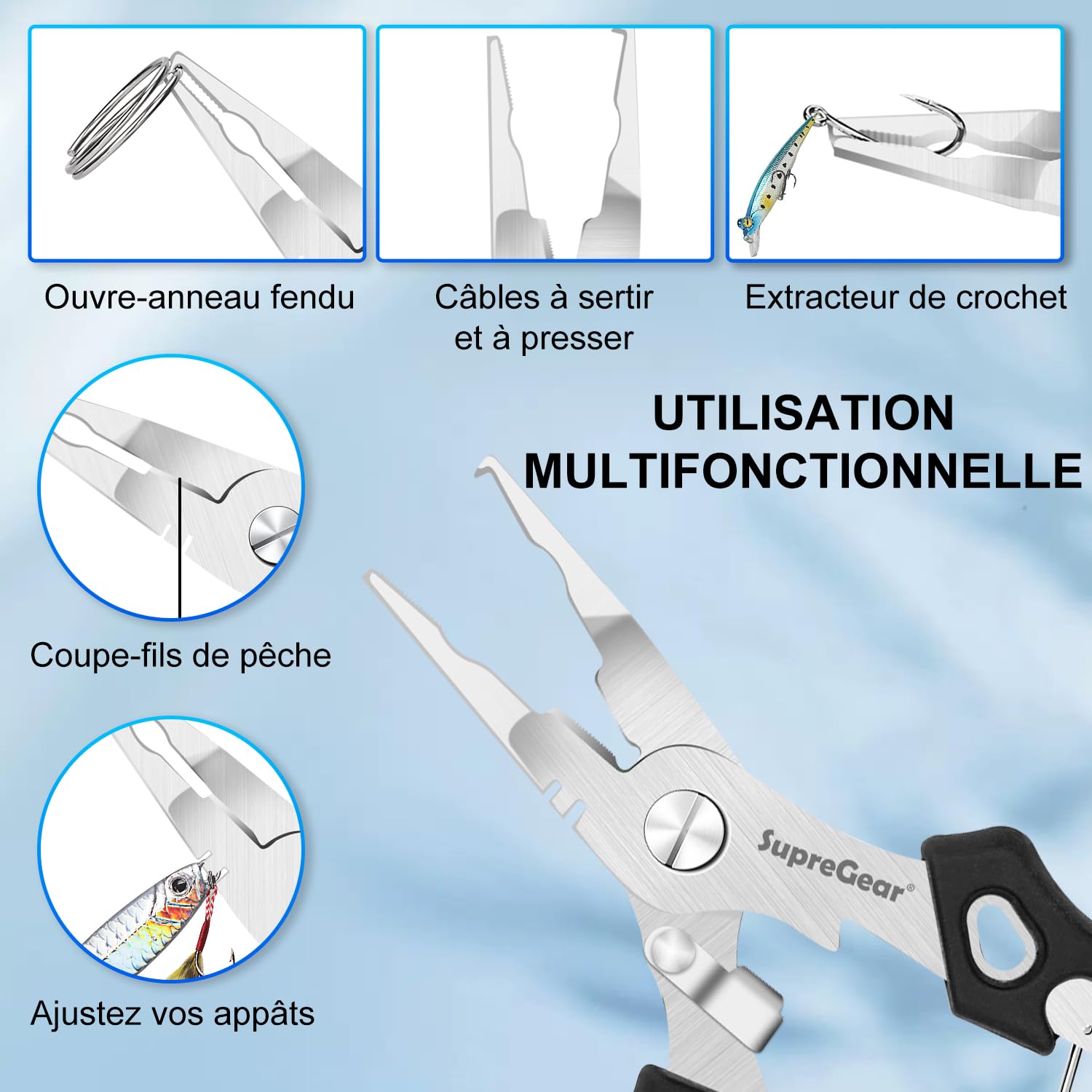 Pince à Anneaux Fendus LEONTOOL - 15,2 Cm, Pour Bijoux Et Porte-clés, Précision
