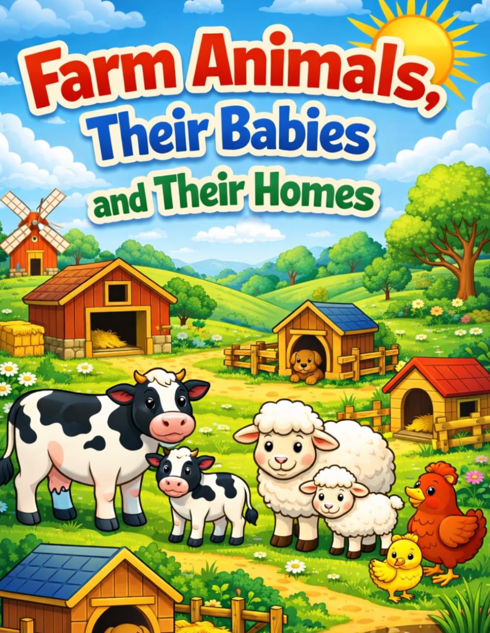 Farm Animals, Their Babies & Their Homes: Learn Animal Names, Babies, and Homes in a Fun Way