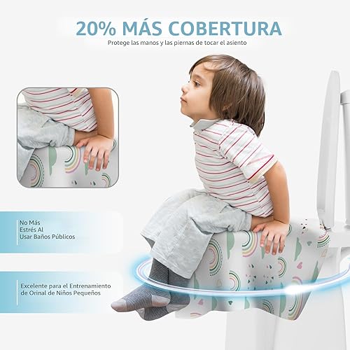 Miniatura 2 de Blissful Diary 20 fundas de asiento de inodoro desechables para niños pequeños y adultos, extra grandes, impermeables, paquete portátil para viajes