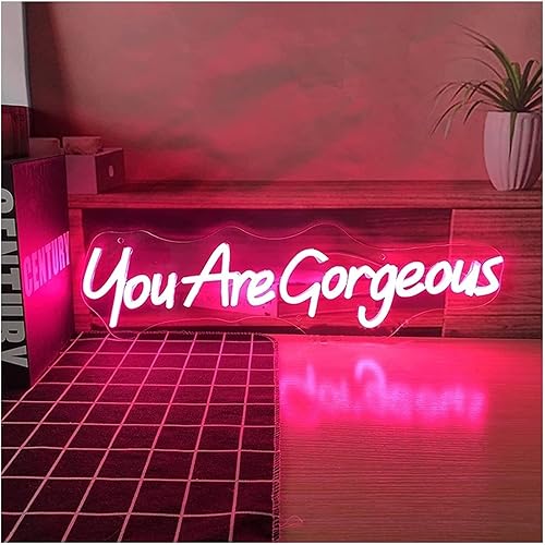 JOFEGE Letrero de neón con luces de neón para habitación bar cafetería club fiesta fondo de luz novedoso letrero de iluminación de neón tamaño 276