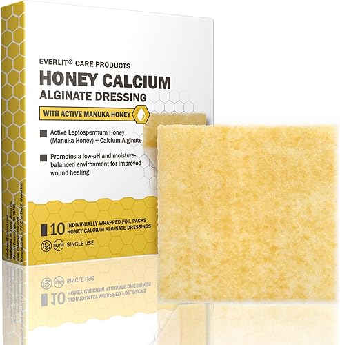 Miniatura 7 de Everlit Manuka - Apósito para heridas de miel de manuka, malla no adhesiva estéril con miel de manuka activa para cortes, desgarros de piel,