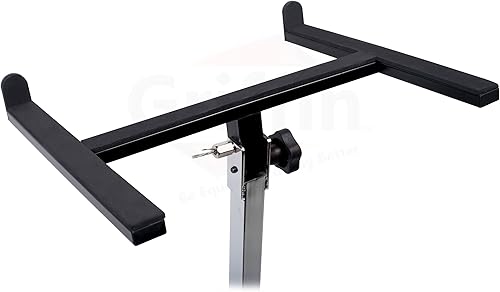 Miniatura 5 de Griffin Rolling Studio - Soporte mezclador para DJ (serie MobileTILT) – Estante de pie sobre ruedas con altura ajustable – Soporte para tocadiscos