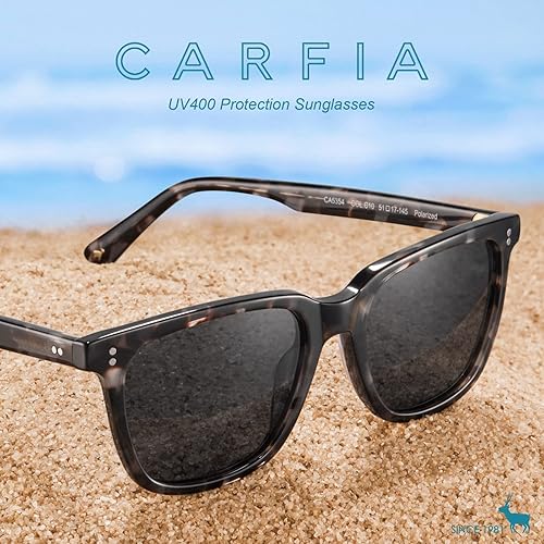 Miniatura 5 de CARFIA Gafas de sol polarizadas para hombre, protección UV400, para conducir, pesca, senderismo, golf, deportes al aire libre