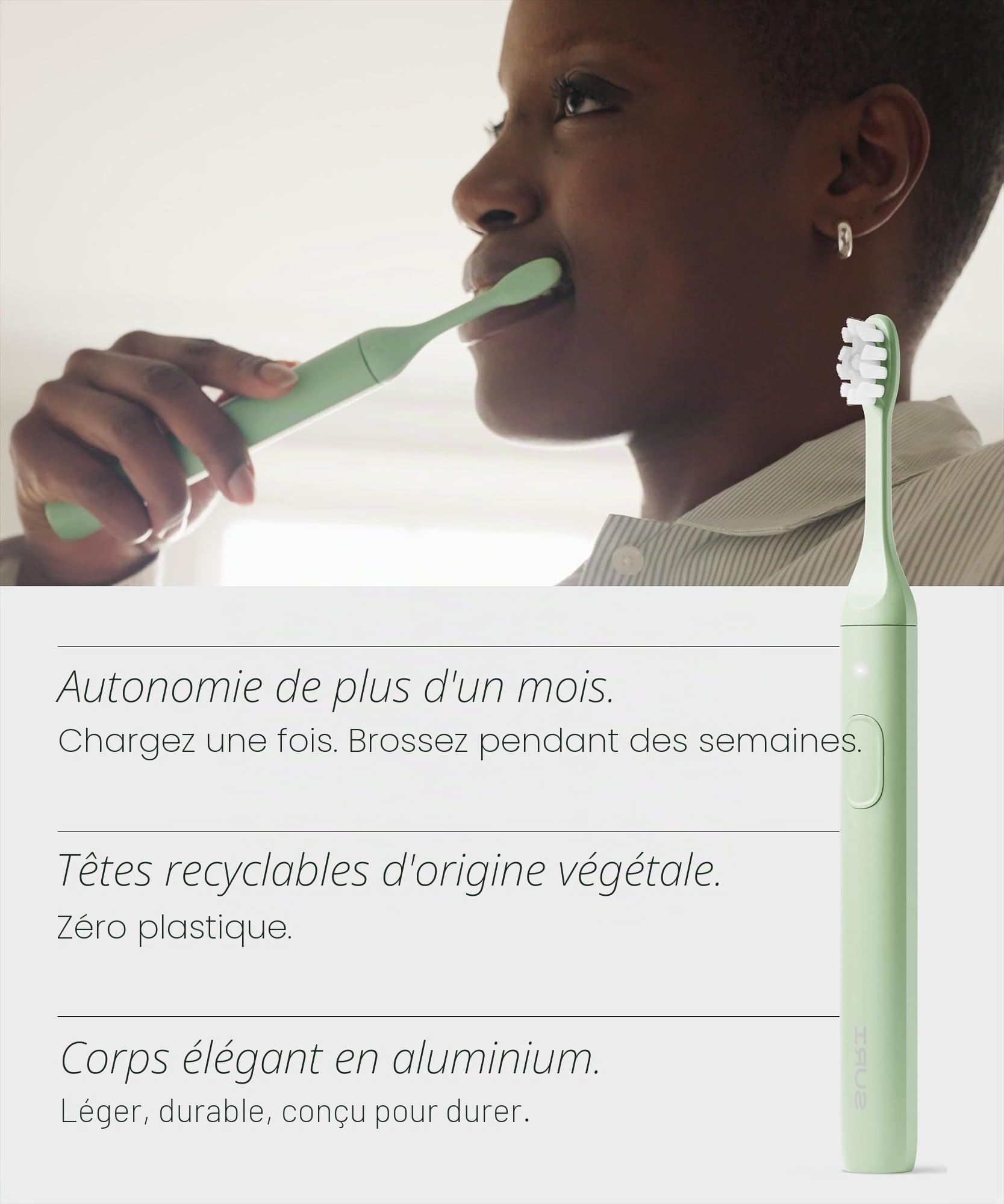 SURI 2.0 Nouvelle Brosse à Dents Électrique Sonic avec Capteur de Pression | Batterie de 1 Mois+ | N°1 au Royaume-Uni | Brosse à Dents Électrique pour Adultes | Brosses à Dents Sonic | Vert