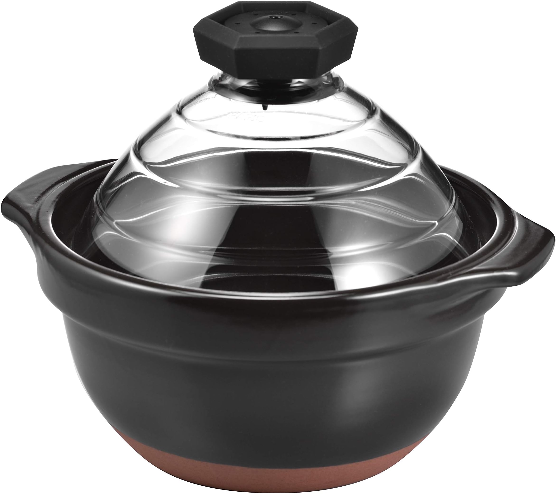 Hario "Gohan Gama" Glass Lid Ceramic Rice Cooker, 3-Cup
