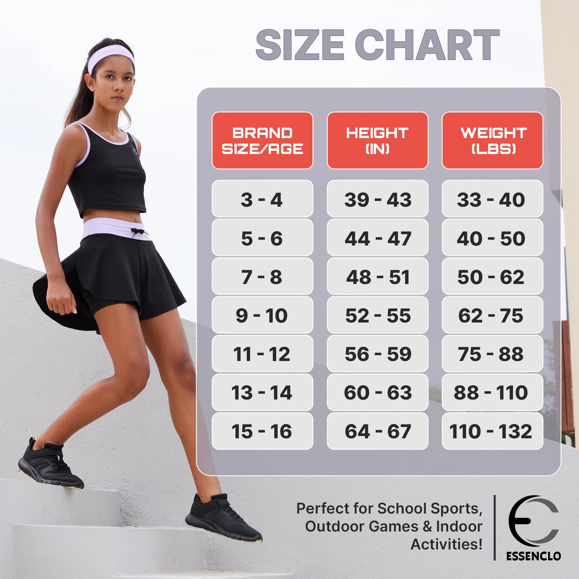 Flowy Girls Butterfly Shorts Skirts w/Pockets & Athletic Sleeveless Tank Tops, Dance Tennis Cheer Running (5pc Set)