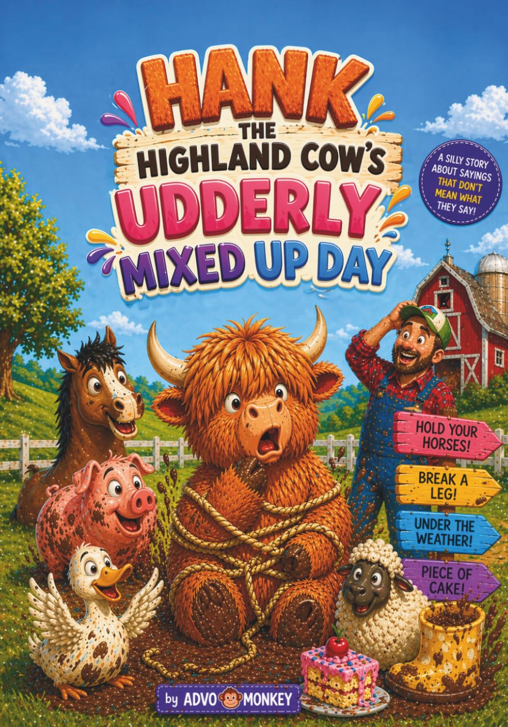 Hank the Highland Cow’s Udderly Mixed-Up Day: A silly story about sayings that don’t mean what they say