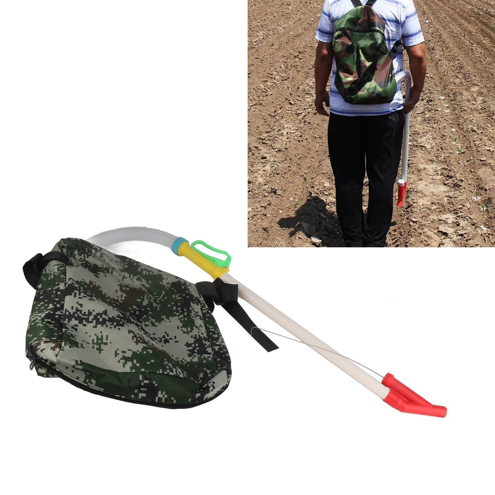Épandeur D'engrais de Style Sac à Dos, Outil de Fertilisation D'épandeur D'engrais Manuel avec Bouton Réglable pour Les Arbres Fruitiers de Canne à Sucre de Légumes de Maïs