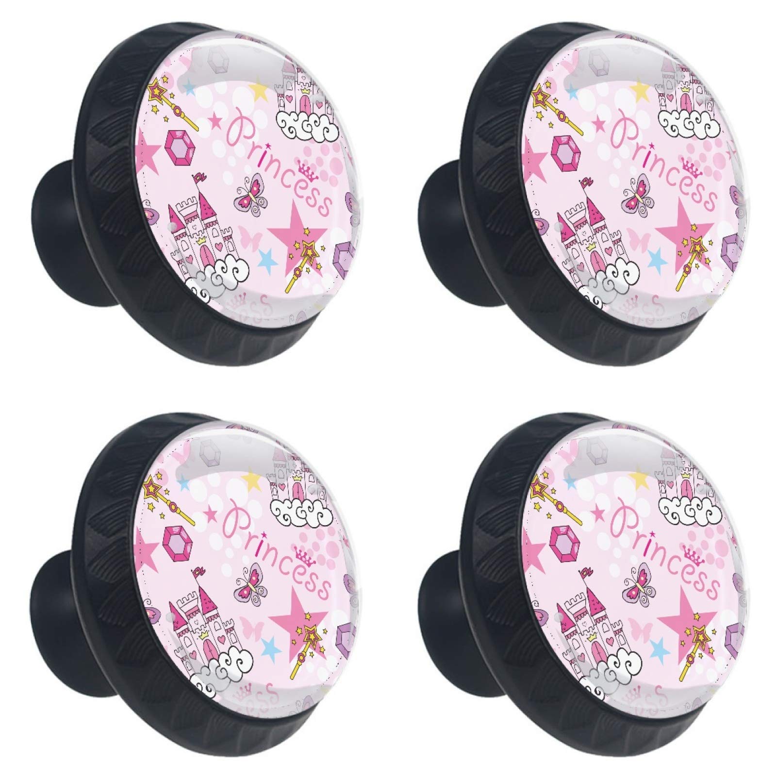 Bouton de meuble en verre rose de 30 mm pour remplacer facilement des poignées usées