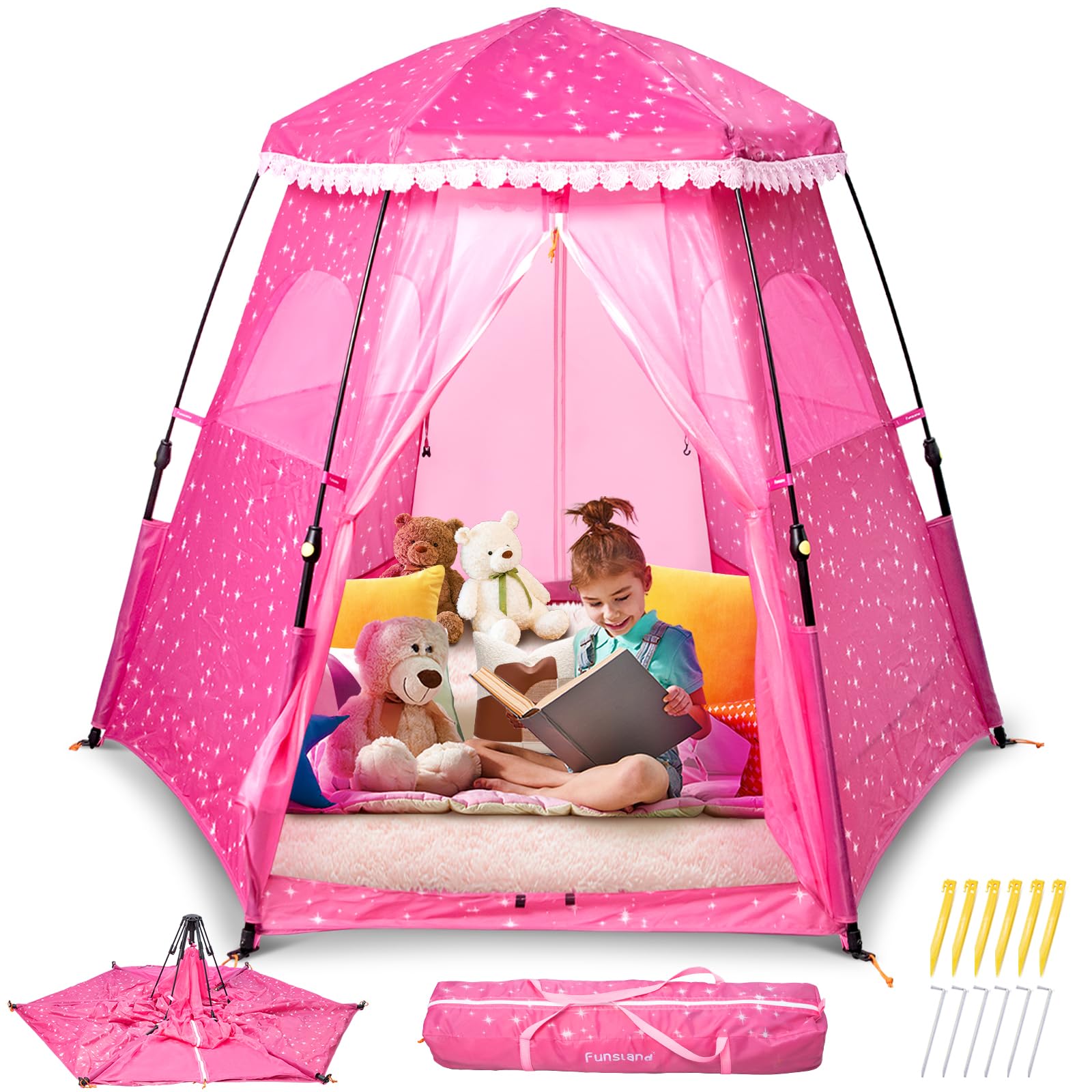 Princess Pop-up Play Tent for Girls: 78
