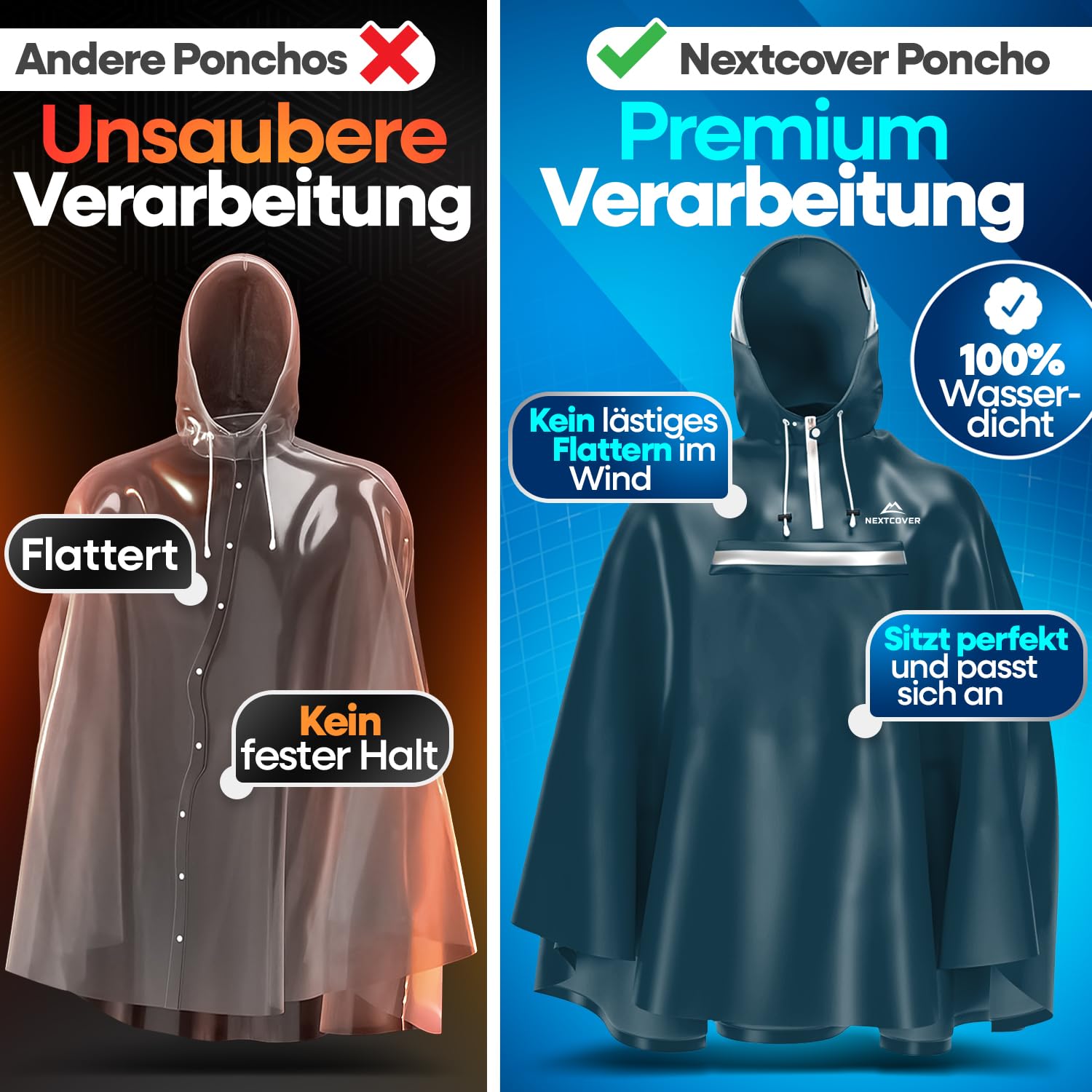 Nextcover Bicicletta Poncho antipioggia
