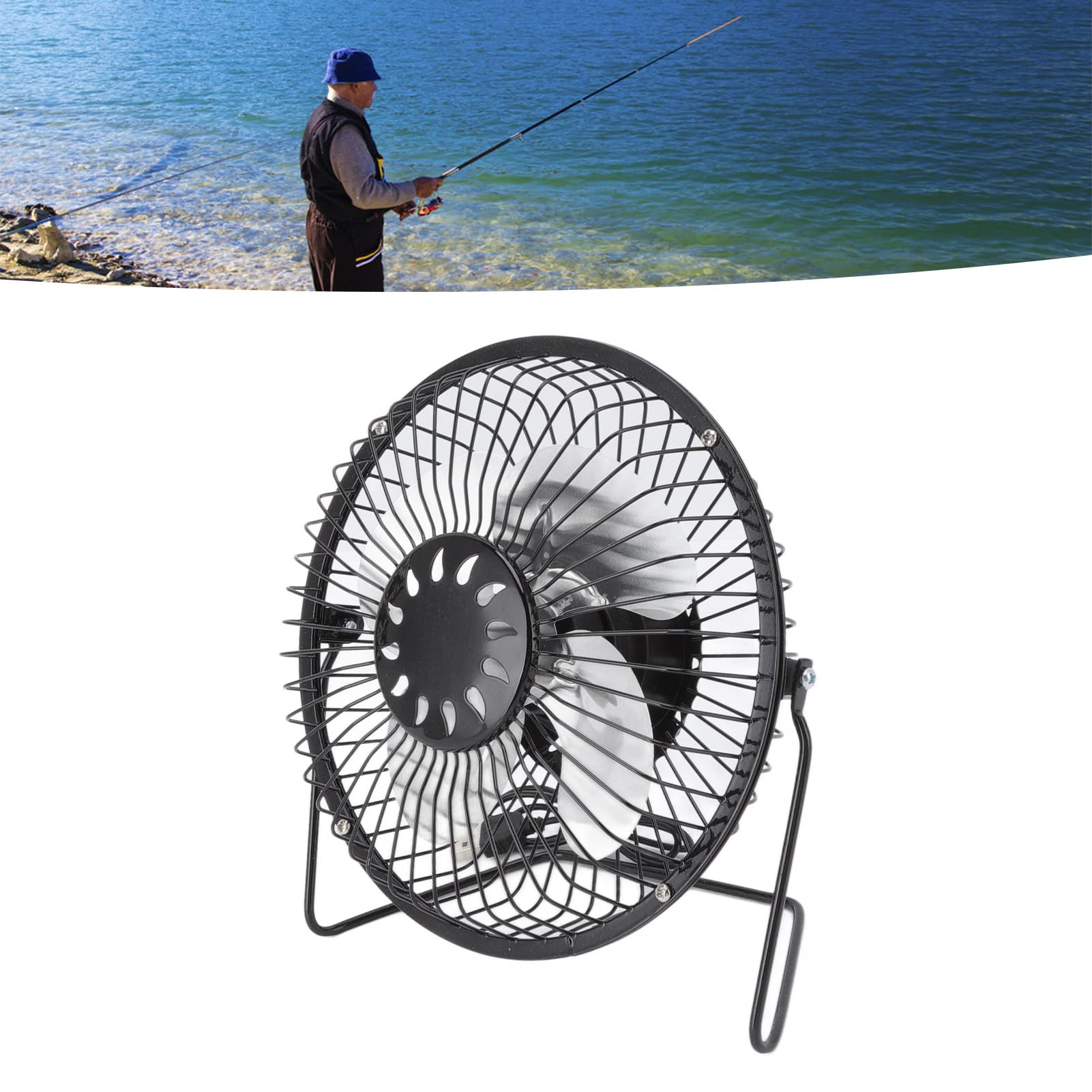 Mini Solar Fan, Portable Black 6V 3.5W Solar Panel Fan for Outdoor Travel Picnic Fishing |-picture-43