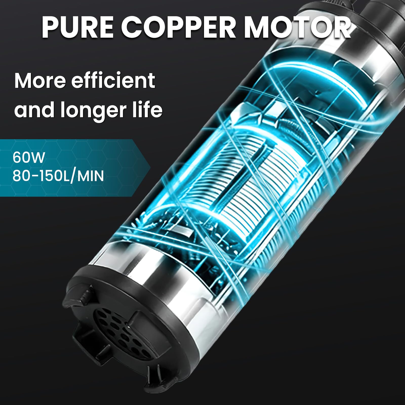 Bomba de agua portátil para batería de litio Makita de 18 V, bomba de transferencia de 21 V con cable de 5 m, bomba de agua eléctrica para piscinas, acuarios, fuentes, estanques y juegos de agua - 5