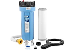 Camco Evo Camper/RV Water Filter with Activated Carbon and Replaceable Cartridge