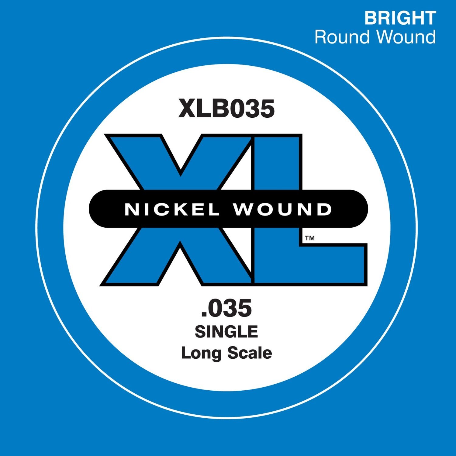 D'Addario .035 Long Scale Nickel Wound Single String for Bass Guitar