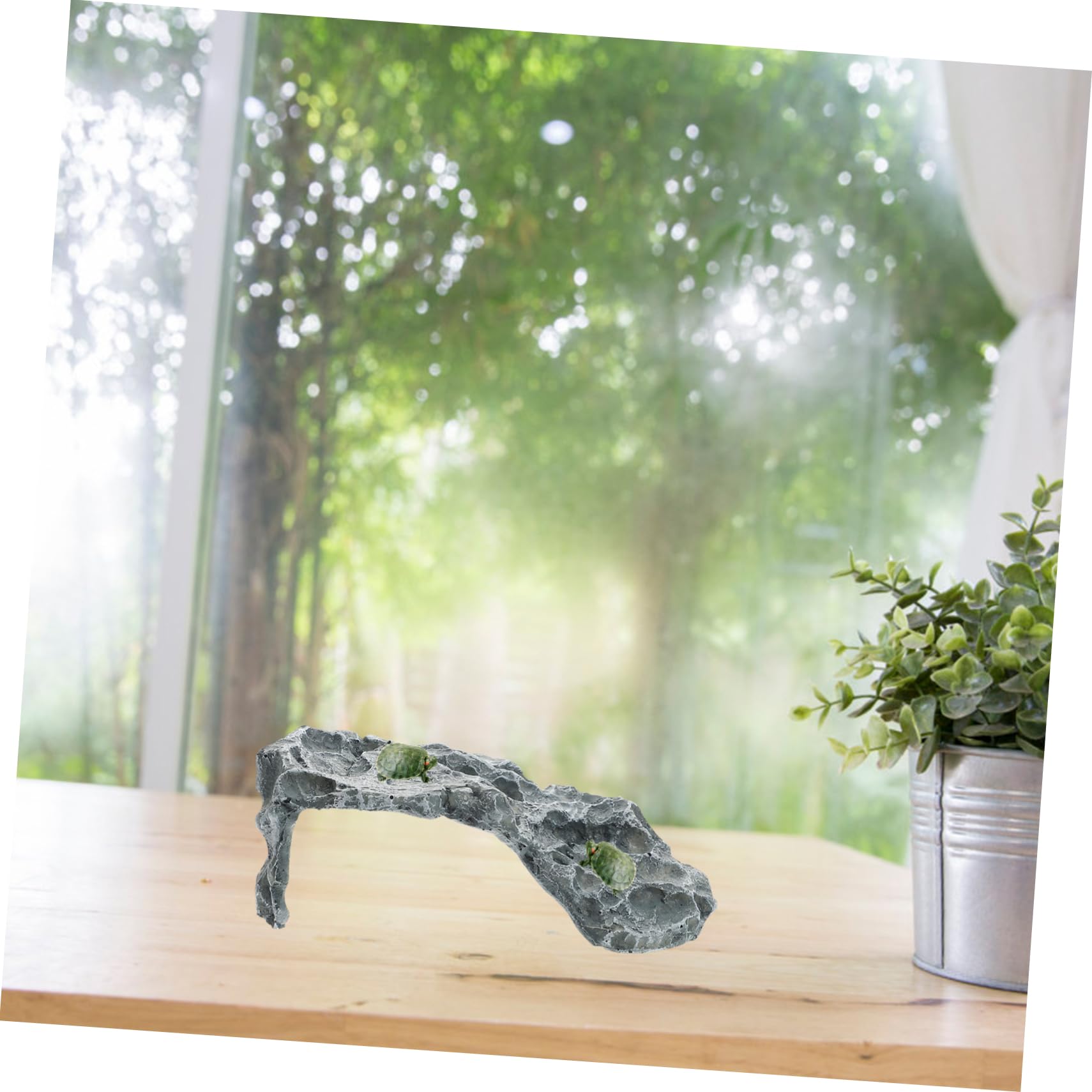 Toyvian Basking Résine pour Tortues Décoration de Terrarium Aquarium Accessoires pour Reptiles pour Tortues Amphibiens