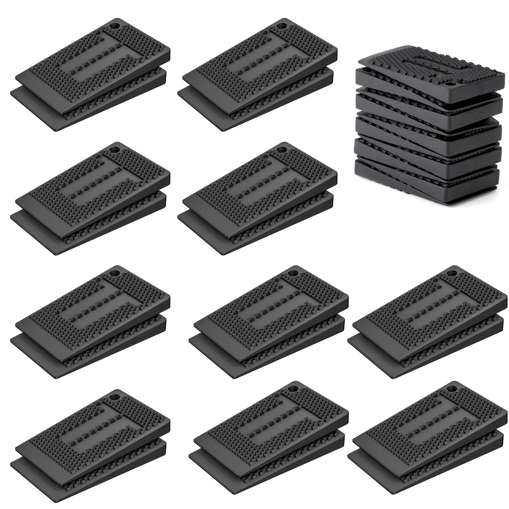 20 Pieces Furniture Levellers,Shims,Wedges for Levelling,Shims for Levelling,Wedge,Furniture Wedges,Furniture Levelers Pads,Stackable,Suitable for Leveling Uneven Furniture,Tables,Chairs