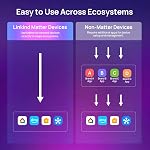 Linkind Matter Smart Light Bulb, Smart Bulbs Work with Apple Home/Siri/Alexa/Google Home, RGBTW Color Changing Bulbs Music Sync, A19 E26 60W 800LM, 2.4Ghz WiFi Only, 2 Pack