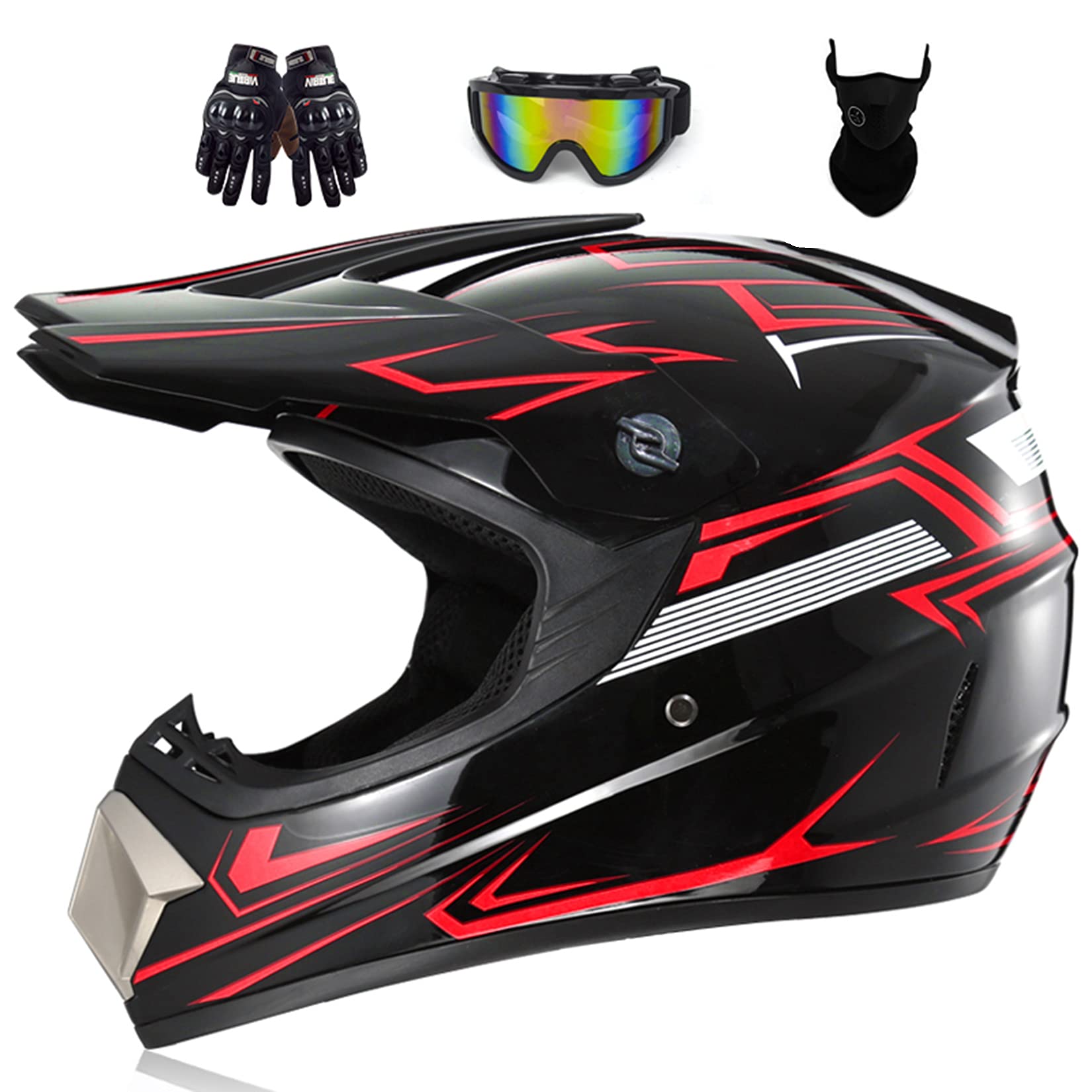 Buy QDY Half Helmet Motorcycle Motocross Helmet, Dirt Bike Off Road C