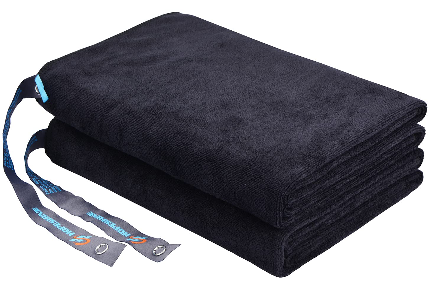 HOPESHINE Large Gym Towels for Men Women Black Workout Sweat Super Absorbent Microfiber Sports Travel Towel Fast Drying Compact for Camping, Hiking, Backpacking, Yoga, 20inch X 40inch 2-Pack — image 1