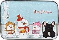 Vista 11 de Caroline's Treasures BB2508DDM - Tapete de secado de platos de perro de montaña bernés con regalos de Navidad entre amigos, tapete absorbente