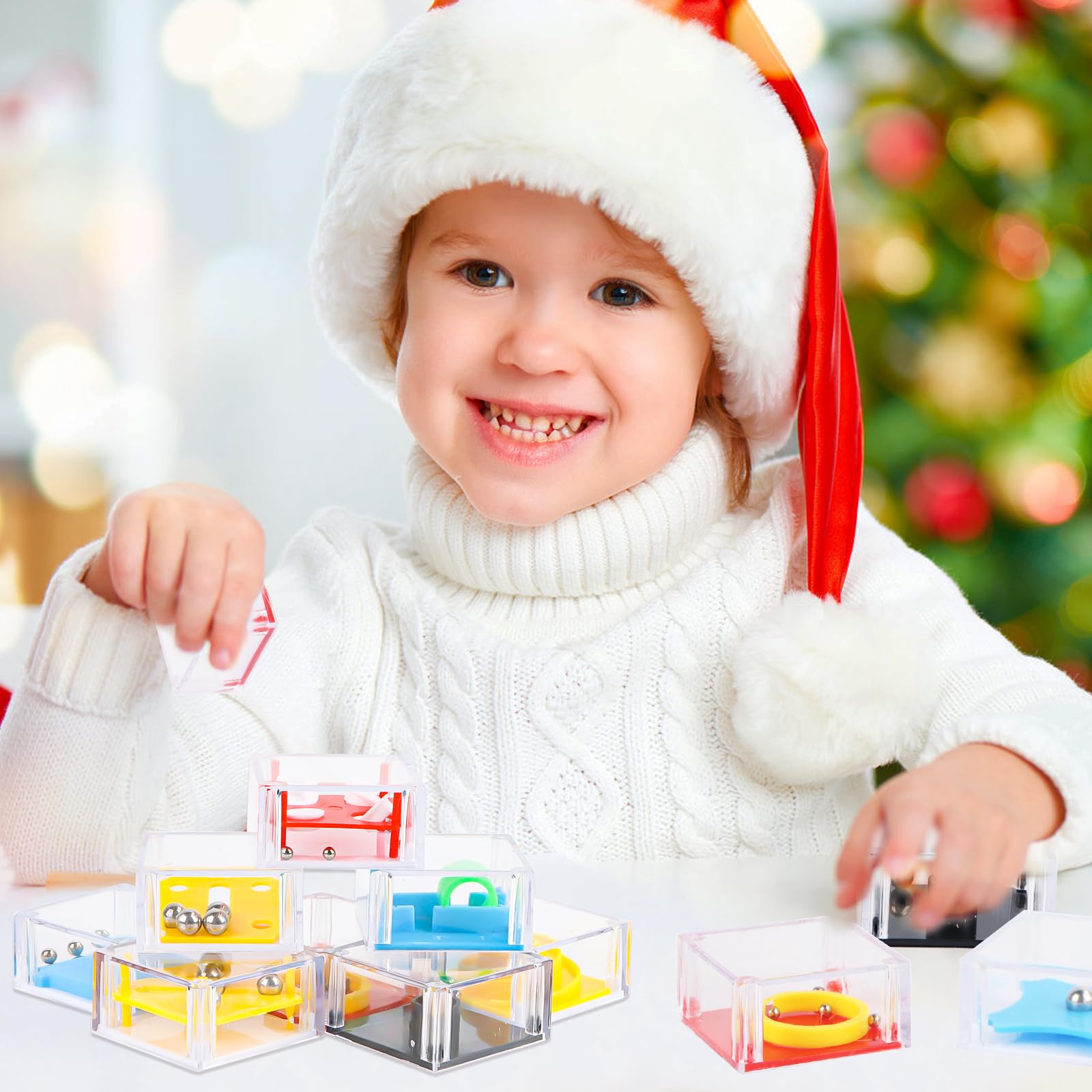 Gontence 28 pezzi giochi di pazienza per bambini con 28 sacchetti viola – gioco di aglio