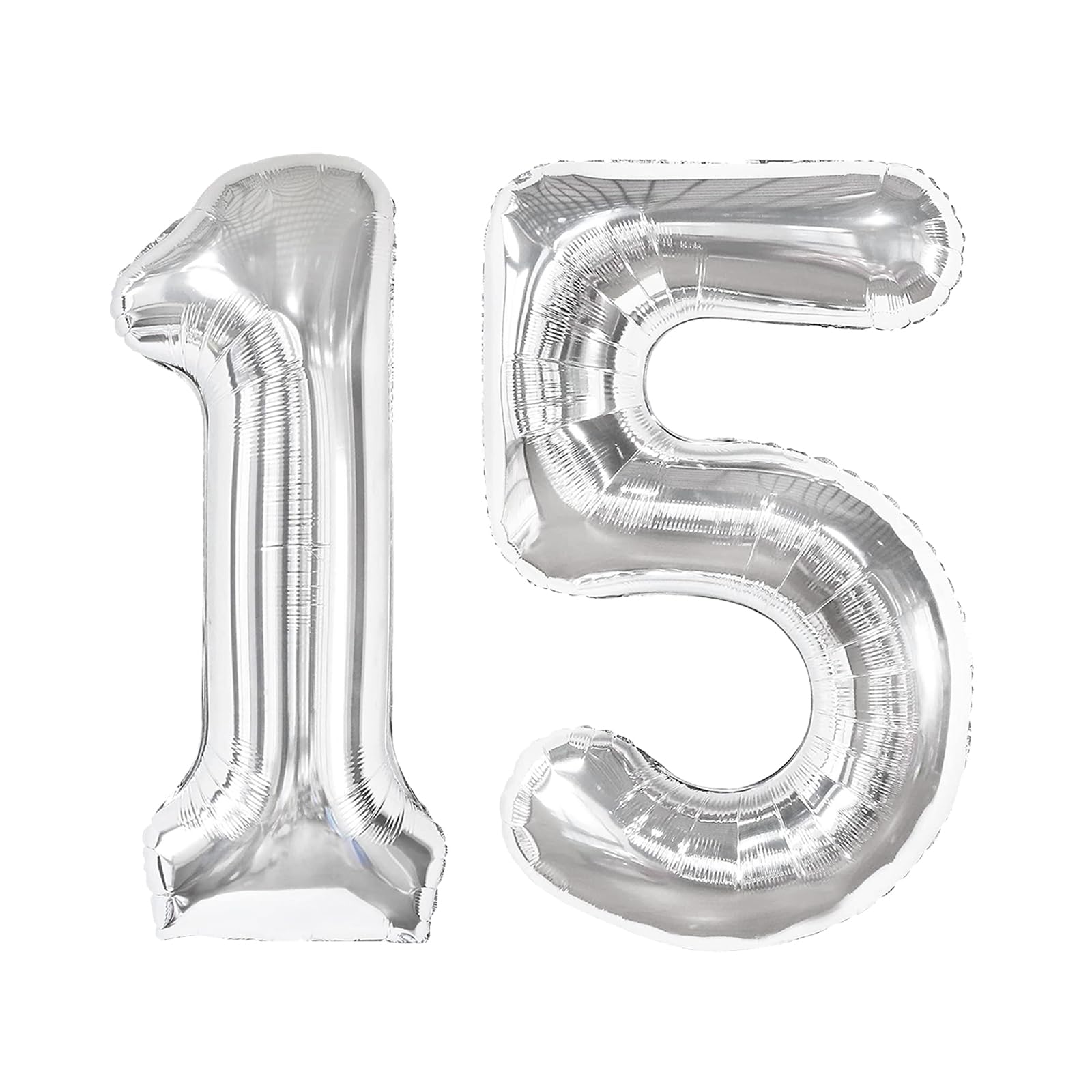 Sliver 15 Balloon - Number Balloon 40 Inch, 15th Sliver Decorations