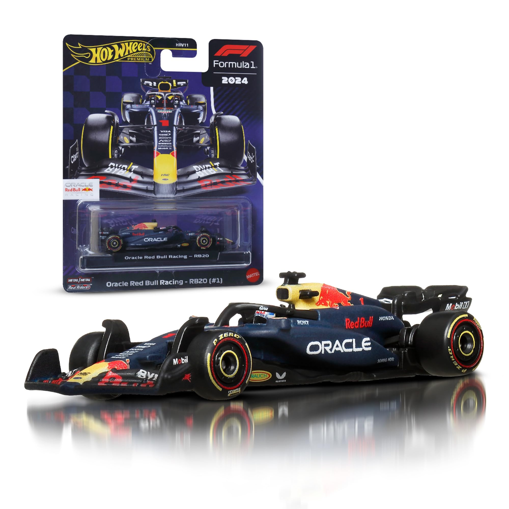 Hot Wheels Premium Formuła 1 Samochodzik Bolid F1 Mercedes-Benz – Kimi Antonelli #12, samochód wyścigowy w skali 1:64, opony Real Riders i metalowa konstrukcja, auto dla dorosłych kolekcjonerów, JKD92
